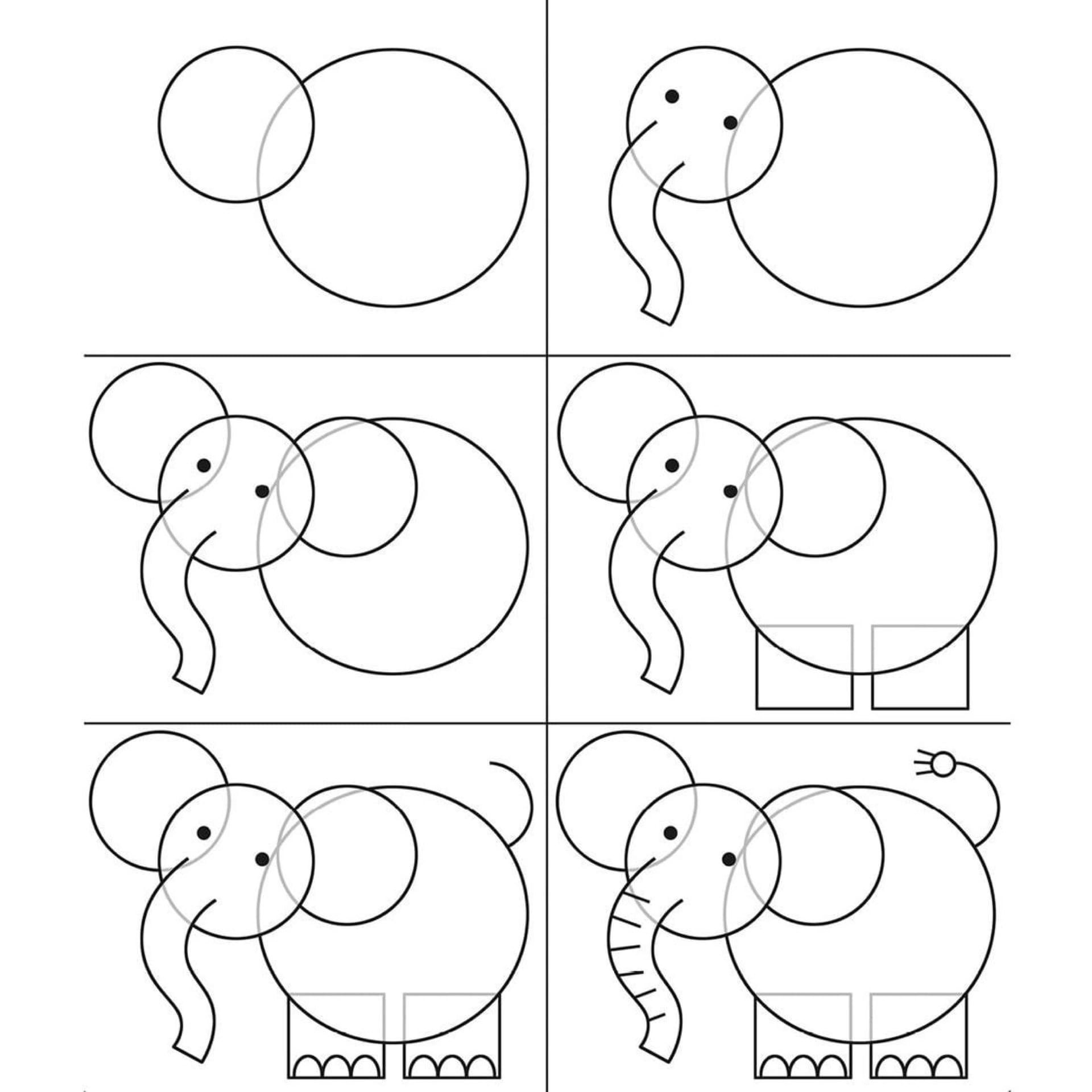 Рисуем пошагово. Поэтапное рисование слона. Поэтапное рисование слона для дошкольников. Простые схемы для рисования для детей. Слон пошаговое рисование.